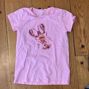 J Crew Crewcuts Sequin Lobster Tee M NEW